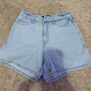 Hollister Light Blue High Waist Denim Shorts